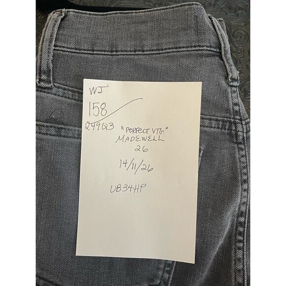 Madewell Jeans Women's 26 The Perfect Vintage Jean Gray Wash - Picture 3 of 10
